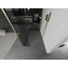Mexen Kioto perete de duș Walk-in 135 x 80 x 40 cm, transparent, aur lustruit - 800-135-080-221-55-00-040