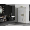 Mexen Kioto Walk-in zuhanyfal 130 x 105 x 40 cm, átlátszó, arany szálcsiszolt - 800-130-105-221-55-00-040