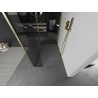 Mexen Kioto Walk-in zuhanyfal 130 x 105 x 40 cm, átlátszó, arany szálcsiszolt - 800-130-105-221-55-00-040