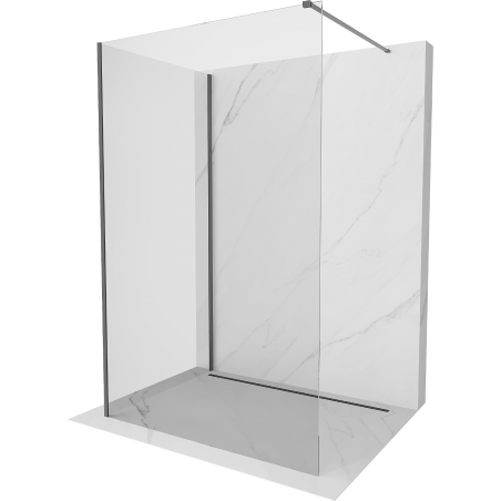 Mexen Kioto perete de duș Walk-in 100 x 75 cm, transparent, metal pistol - 800-100-212-95-00-075