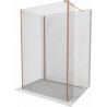 Mexen Kioto perete de duș Walk-in 100 x 70 x 30 cm, transparent, aur roz - 800-100-070-221-60-00-030