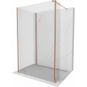 Mexen Kioto perete de duș Walk-in 135 x 90 x 30 cm, transparent, aur roz - 800-135-090-221-60-00-030