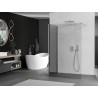 Mexen Kioto Walk-in zuhanyfal 120 x 70 cm, átlátszó, kefeelt nikkelezett - 800-120-212-97-00-070