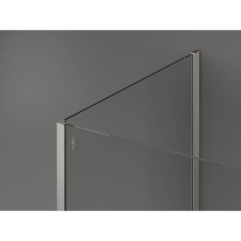 Mexen Kioto perete de duș Walk-in 120 x 70 cm, transparent, nichel periat - 800-120-212-97-00-070