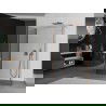 Mexen Kioto paravan de duş Walk-in 120 x 85 x 40 cm, transparent, aur roz - 800-120-085-221-60-00-040