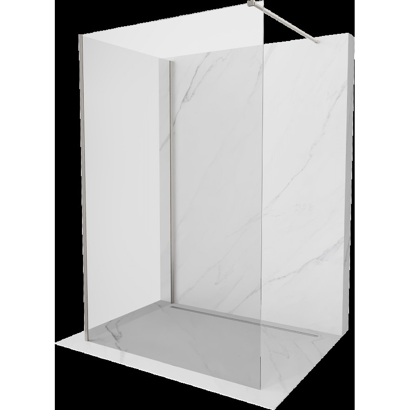 Mexen Kioto paravan de duş Walk-in 125 x 80 cm, transparent, nichel periat - 800-125-212-97-00-080