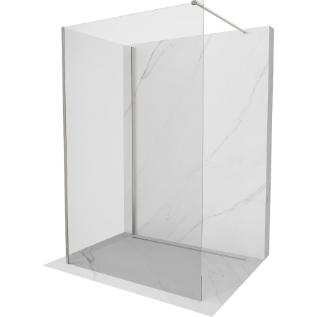 Mexen Kioto perete de duș Walk-in 130 x 80 cm, transparent, inox periat - 800-130-212-97-00-080