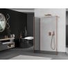 Mexen Kioto perete de duș Walk-in 120 x 105 x 40 cm, transparent, aur roz - 800-120-105-221-60-00-040