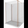 Mexen Kioto perete duș Walk-in 135 x 110 x 40 cm, transparent, aur roz - 800-135-110-221-60-00-040