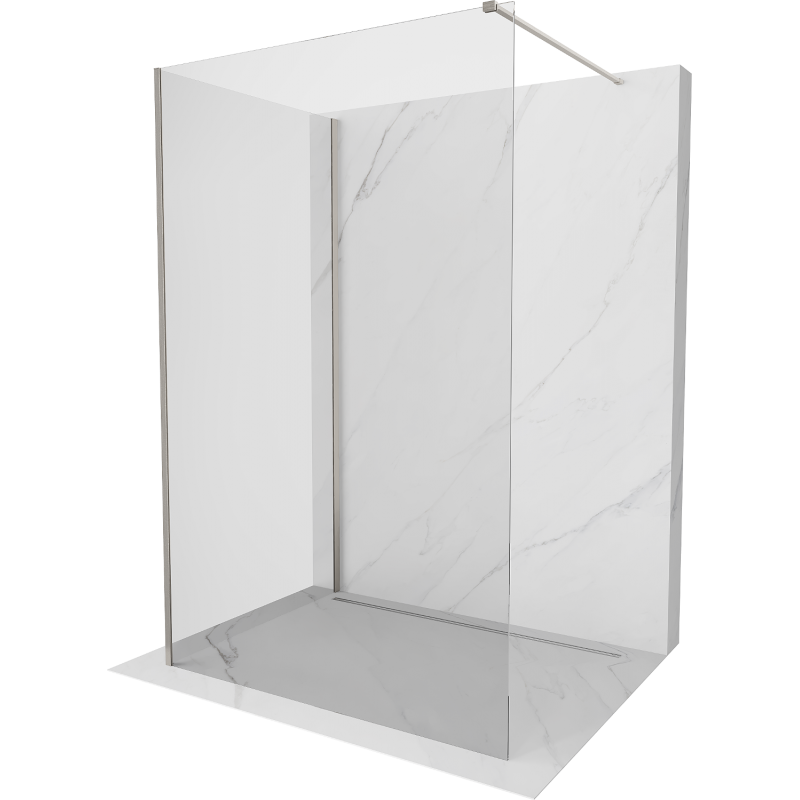 Mexen Kioto Walk-in zuhanyfal 115 x 110 cm, átlátszó, dörzsölt nikkel - 800-115-212-97-00-110