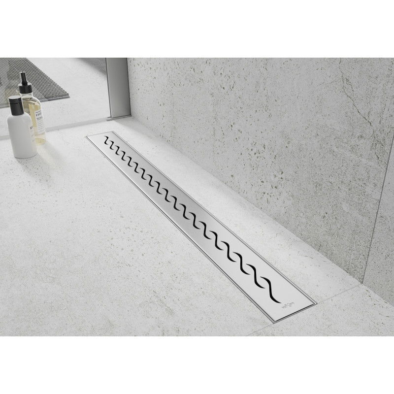 Mexen Flat M18 vonalmenti lefolyó 50 cm, inox - 1023050-15