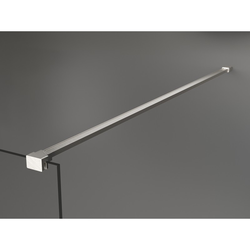 Mexen Kioto perete de duș Walk-in 130 x 90 cm, ramă neagră, nichel periat - 800-130-212-97-70-090