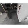 Mexen Kioto zuhanyfal Walk-in 120 x 70 x 30 cm, átlátszó, csiszolt réz - 800-120-070-221-65-00-030