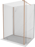 Mexen Kioto perete de duș Walk-in 135 x 80 x 30 cm, transparent, cupru periat - 800-135-080-221-65-00-030