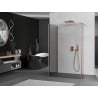 Mexen Kioto perete duş Walk-in 100 x 100 x 40 cm, transparent, cupru periat - 800-100-100-221-65-00-040
