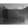 Mexen Kioto perete duș Walk-in 120 x 120 x 40 cm, transparent, cupru periat - 800-120-120-221-65-00-040