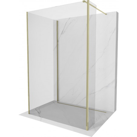 Mexen Kioto perete duș Walk-in 120 x 70 x 30 cm, transparent, aurie - 800-120-070-221-50-00-030