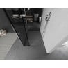 Mexen Kioto panou de duș Walk-in 140 x 80 x 40 cm, model negru, crom - 800-140-080-221-01-70-040