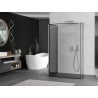Mexen Kioto panou de duş Walk-in 130 x 110 x 40 cm, model negru, crom - 800-130-110-221-01-70-040