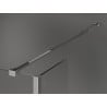 Mexen Kioto panou de duş Walk-in 130 x 110 x 40 cm, model negru, crom - 800-130-110-221-01-70-040