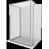 Mexen Kioto perete de duș Walk-in 90 x 70 x 30 cm, model negru, alb - 800-090-070-221-20-70-030