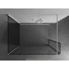 Mexen Kioto panou de duş Walk-in 90 x 70 x 40 cm, model negru, alb - 800-090-070-221-20-70-040