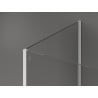 Mexen Kioto panou de duş Walk-in 90 x 70 x 40 cm, model negru, alb - 800-090-070-221-20-70-040