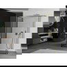 Mexen Kioto perete duș Walk-in 120 x 70 x 40 cm, model negru, aurie - 800-120-070-221-50-70-040