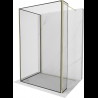 Mexen Kioto perete de duș Walk-in 90 x 80 x 40 cm, model negru, auriu - 800-090-080-221-50-70-040