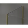 Mexen Kioto duş cu perete Walk-in 100 x 70 x 30 cm, model negru, aur periat - 800-100-070-221-55-70-030