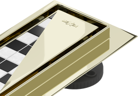 Mexen Flat M13 lineáris lefolyó 2 az 1-ben 160 cm, arany - 1510160