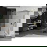 Mexen Kioto Walk-in zuhanyfal 140 x 100 x 40 cm, fekete minta, arany csiszolt - 800-140-100-221-55-70-040
