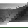 Mexen Kioto Walk-in zuhanyfal 90 x 70 x 40 cm, átlátszó, gun gray kefézett - 800-090-070-221-66-00-040
