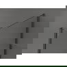 Mexen Kioto Walk-in zuhanyfal 90 x 70 x 40 cm, átlátszó, gun gray kefézett - 800-090-070-221-66-00-040