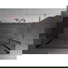 Mexen Kioto paraván de duș Walk-in 130 x 70 x 40 cm, model negru, aur roz - 800-130-070-221-60-70-040