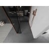 Mexen Kioto walk-in zuhanyfal 140 x 90 x 40 cm, fekete minta, rózsaarany - 800-140-090-221-60-70-040