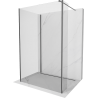 Mexen Kioto Walk-in zuhanyfal 100 x 100 x 40 cm, átlátszó, puska szürke szálcsiszolt - 800-100-100-221-66-00-040