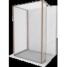 Mexen Kioto perete duș Walk-in 110 x 70 x 30 cm, model negru, cupru periat - 800-110-070-221-65-70-030