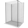 Mexen Kioto Walk-in zuhanyfal 125 x 120 x 40 cm, átlátszó, gun gray csiszolt - 800-125-120-221-66-00-040