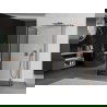 Mexen Kioto Walk-in zuhanyfal 90 x 70 x 40 cm, fekete minta, brushed réz - 800-090-070-221-65-70-040