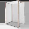 Mexen Kioto perete duș Walk-in 120 x 90 x 40 cm, model negru, cupru periat - 800-120-090-221-65-70-040