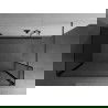 Mexen Kioto Walk-in zuhanyfal 90 x 70 x 40 cm, fekete minta, gun gray csiszolt - 800-090-070-221-66-70-040