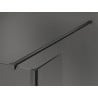Mexen Kioto perete de duş Walk-in 90 x 80 x 40 cm, model negru, gri armat - 800-090-080-221-66-70-040