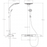 Set duş Mexen Bolt cu montare pe perete, cu duş fix şi baterie, alb/crom - 78108-20
