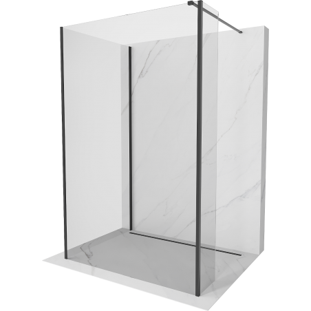 Mexen Kioto perete de duș Walk-in 100 x 75 x 30 cm, transparent, negru - 800-100-075-221-70-00-030