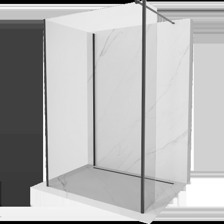 Mexen Kioto perete de duș Walk-in 110 x 80 x 30 cm, transparent, negru - 800-110-080-221-70-00-030