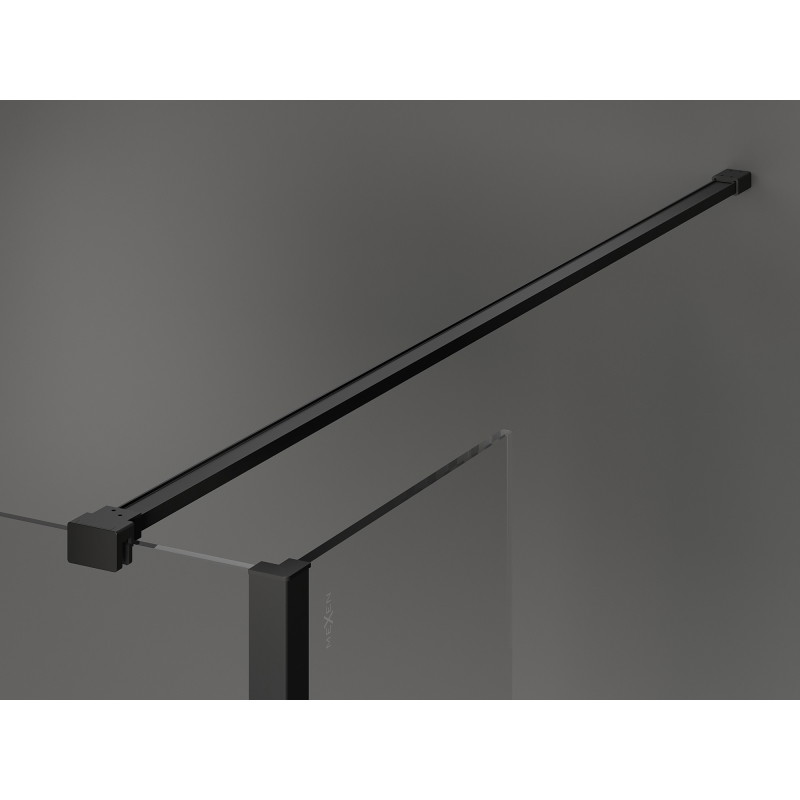 Mexen Kioto panou de duș Walk-in 125 x 70 x 40 cm, transparent, negru - 800-125-070-221-70-00-040