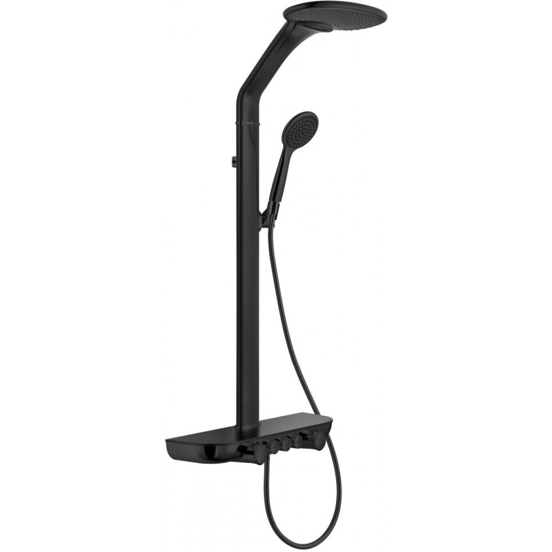 Mexen Bolt set de duș încastrat cu pară de duș și baterie, negru - 78108-70