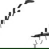 Mexen Bolt set de duș aplicat cu duș tip ploaie și baterie, negru - 78108-70