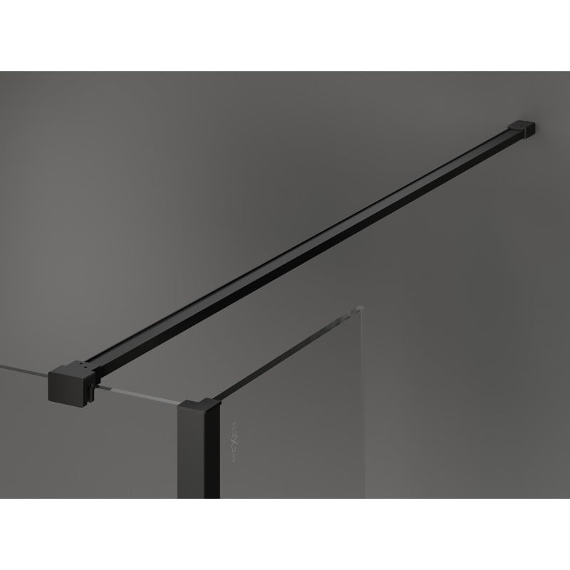 Mexen Kioto Walk-in zuhanyfal 100 x 90 x 40 cm, átlátszó, fekete - 800-100-090-221-70-00-040